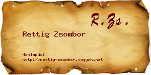 Rettig Zsombor névjegykártya